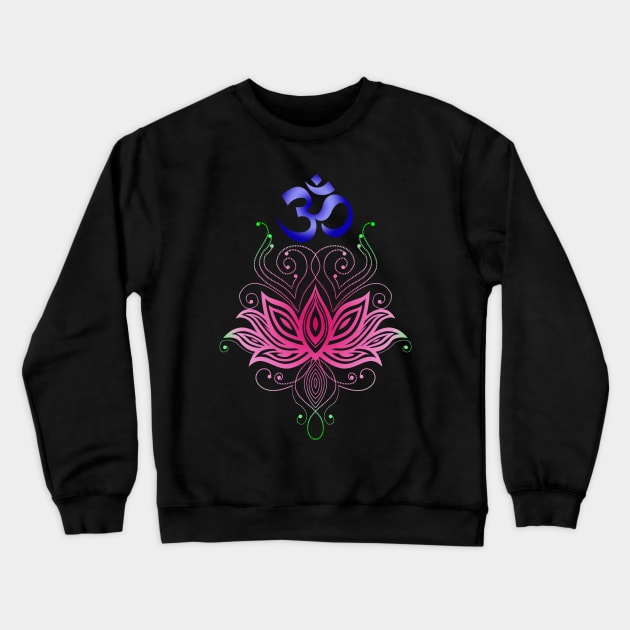 Lotus-OM Crewneck Sweatshirt by rsrlivearts